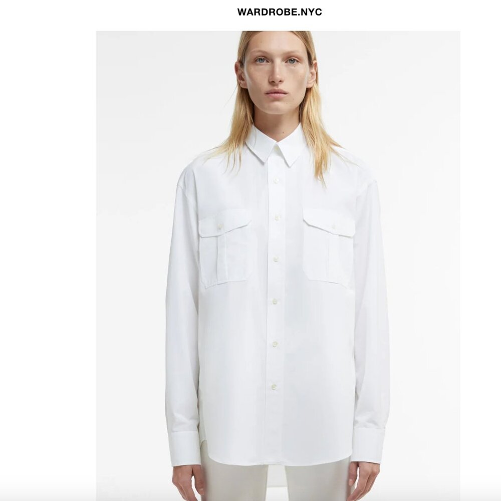 WARDROBE.NYC Oversize Shirt in White (XS)